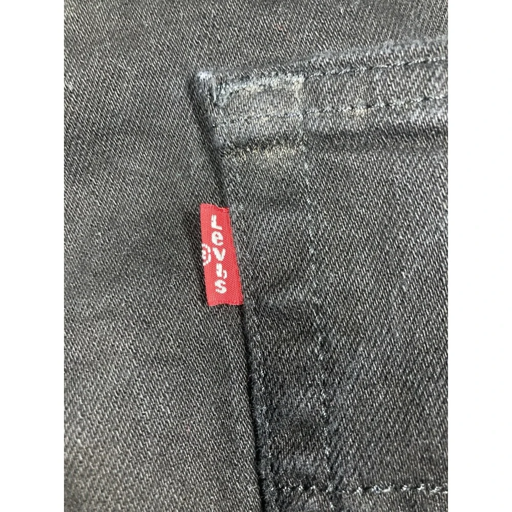 Levis 505 Jeans Mens 34x30 (31x28) Black Straight Classic Cowboy Rodeo Western‎